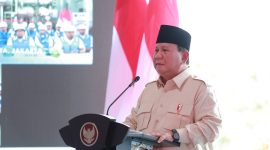 Presiden RI Prabowo Subianto saat meresmikan 37 proyek ketenagalistrikan nasional yang tersebar di 18 provinsi. (Dok. Tim Media Prabowo)